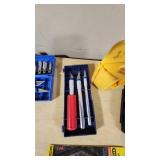 Lot of Hand Tools Including Stanley Scraper, Scissors, Utility Knives, and Putty Knives