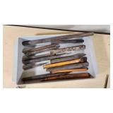 Assorted Hand Tools Including Punches, Files
