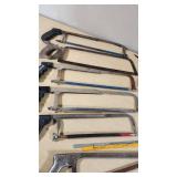 Set of Various Hand Saws and Hacksaws