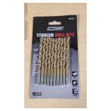 Assorted Drill Bits and Accessories including Titanium Drill Bits, HSS Twist Drills, and Drill Keys