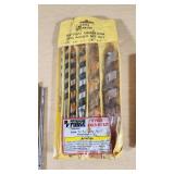 Assorted Drill Bit Set including Black & Decker Forstner Bit, Drill Master Auger Bit Set, and Spade Bits