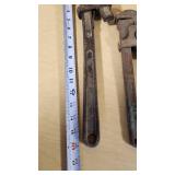 Ridgid and Other Brands Pipe Wrenches Assortment