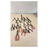 Various Pliers and Hand Tools Lot Including Different Sizes and Styles