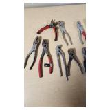 Lot of Mixed Pliers and Hand Tools including Slip Joint and Needle Nose Pliers