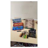 Mixed Hand Tools and Socket Sets including Screwdrivers and Wrench Sets