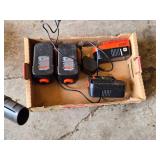 Black & Decker Cordless Yard Tools Set including Hedge Trimmer and Leaf Blower with Batteries and Charger