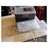 Plano StowAway Organizer Box with Assorted Hardware variety of screws, bolts, nuts, washers, anchors