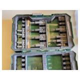 Lot of Tool Sets Including Ryobi and Masterforce Drill Bit Sets, Driver Bits, and Accessories - Missing Random Pieces