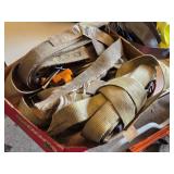 Lot of Tie-Down Straps and Ratchet Straps - In Various States of Use