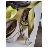 Lot of Tie-Down Straps and Ratchet Straps - In Various States of Use