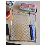 Painting Supplies including Home Depot Paint Bucket, Drop Cloth, and Roller Accessories