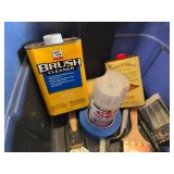 Assorted Painting and Home Improvement Tools including Brush Cleaner, Caulk Gun, and Respirator