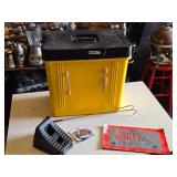 Stanley Contico Portable Work Box and Accessories including Blind Spot Mirror and License Plate, Wheel Chock