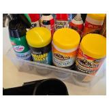 Car Care Products including Turtle Wax, Scotchgard, and Armor All Wipes - Partially Used