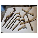 Lot of Automotive Tools including Lug Wrenches and Load Binder