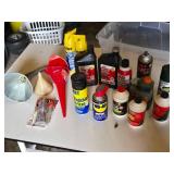 Automotive Fluids and Maintenance Supplies including Motor Oil, WD-40, and Brake Fluid - Partials