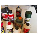 Automotive Fluids and Maintenance Supplies including Motor Oil, WD-40, and Brake Fluid - Partials