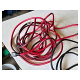 Extension cords with outlet box and cables