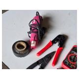 EverStart and Craftsman Digital Multimeters, Zircon Stud Finder, Heat Gun, Crimping Tool, Wire Stripper