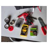 Wire Stripper, Digital Clamp Meter, and Multimeter