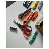 Box of Utility Knives and Scissors