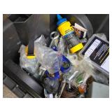 Hart Rolling Tool Box with Tools and Accessories including Nylon Locknut Assortment, Drill Bits, and Safety Helmets