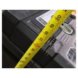 Hart Rolling Tool Box with Tools and Accessories including Nylon Locknut Assortment, Drill Bits, and Safety Helmets