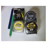 Husky, Stanley, and Tool Bench Tape Measures