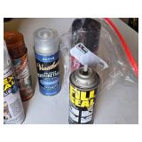 Barrier Bond Rubberized Undercoating, STA-BIL Small Engine Pro, Flex Seal Clear, Varathane Polyurethane, and Fill and Seal Spray Cans