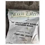 Green Esteem 96" Heavy Duty Single Shepherd Hook / Bird House Pole