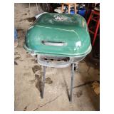 Charcoal Grill with Green Lid