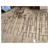 Metal Garden Trellis Set including Decorative Panels and Plant Supports