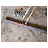 Cultivator with spiked wheels, and Squeegee