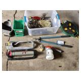 HydroHose Reel, Hand Spreaders, and Garden Tools