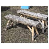 Rustic Wooden Benches