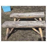 Rustic Wooden Benches