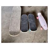 Lot of Skateboards and Mini Boards including Penny Board