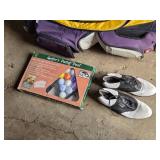 Titleist Golf Bag, Nike Golf Shoes Size 11, and Golfer