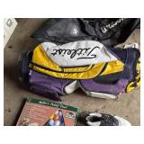 Titleist Golf Bag, Nike Golf Shoes Size 11, and Golfer