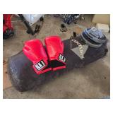 Century Heavy Bag with ILKB Kickboxing Gloves and Everlast Punch Mitts - Bag is 44"