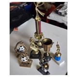 Trophies and Awards Lot Including Soccer, Softball, and Baseball Trophies