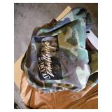 Carhartt Jacket 4XL, Camo Coveralls XL, and Black Snow Pants