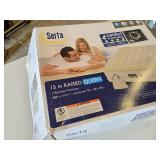 Serta 15 Inch Raised Queen Air Mattress with 4 Comfort Air Sleep System
