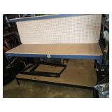 Steel Workbench with Pegboard and Drawer Components (Drawers will need assembly)