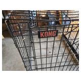 Kong Wire Dog Crate 42" x 28" x 31" - Folds up for storage