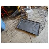 Dog crate with tray 41" long, 27" wide, 29" tall