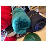 Sleeping Bags and Gold Rush Panning Pan