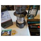 Camping and Outdoor Equipment including Coleman Lantern, Flashlights, and Compass
