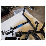 FEZIBO Dual Monitor Arm Stand with Clamps and Adjustable Mounts - Unsure if Complete