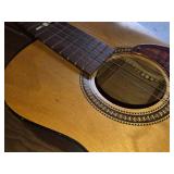 Three Guitars and Accessories Including Bridge and Picks - All for parts or repair